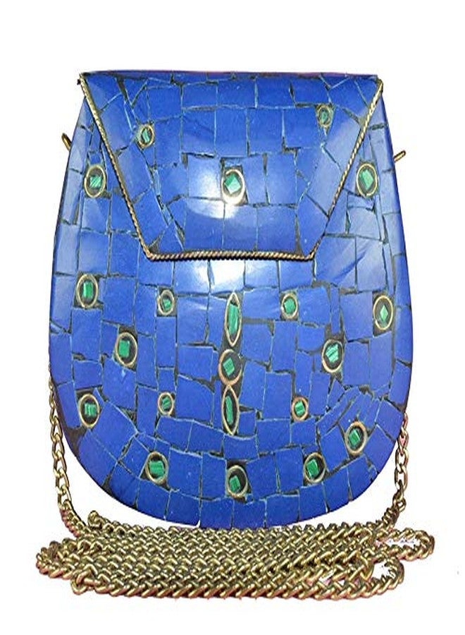 Anagha حقائب يد نسائية معدنية جديدة من أناغا، حقائب كلاتش مزينة بالزهور - DLE1334 - Image 1